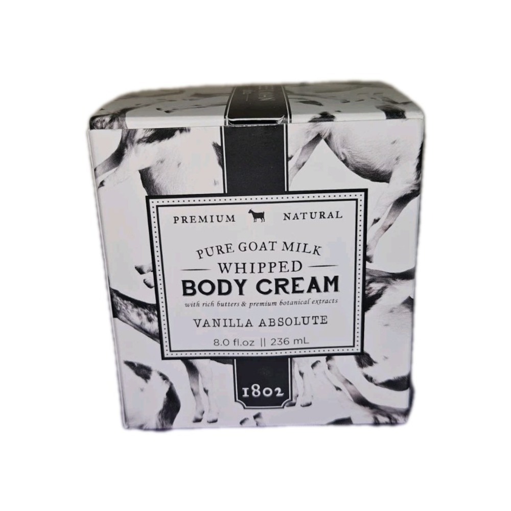 NIB Beekman 1802 Vanilla Absolute Whipped Body Cream 8 fl oz Sealed NEW Boxed